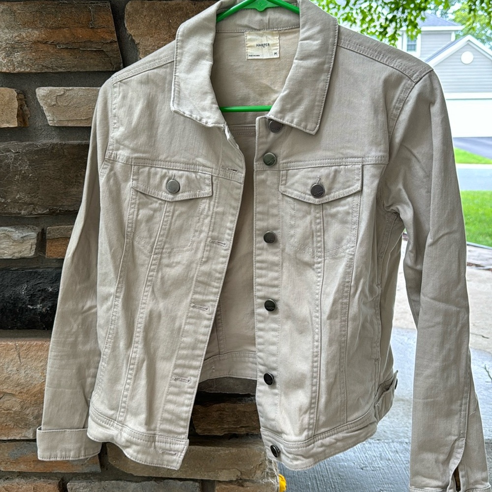 Harper tan jean jacket